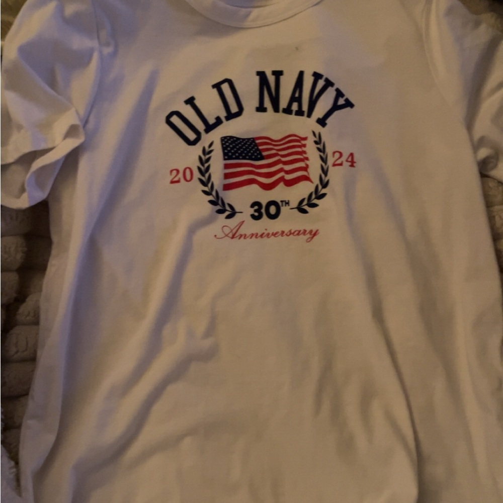 Old Navy Kids White 30th Anniversary Tee